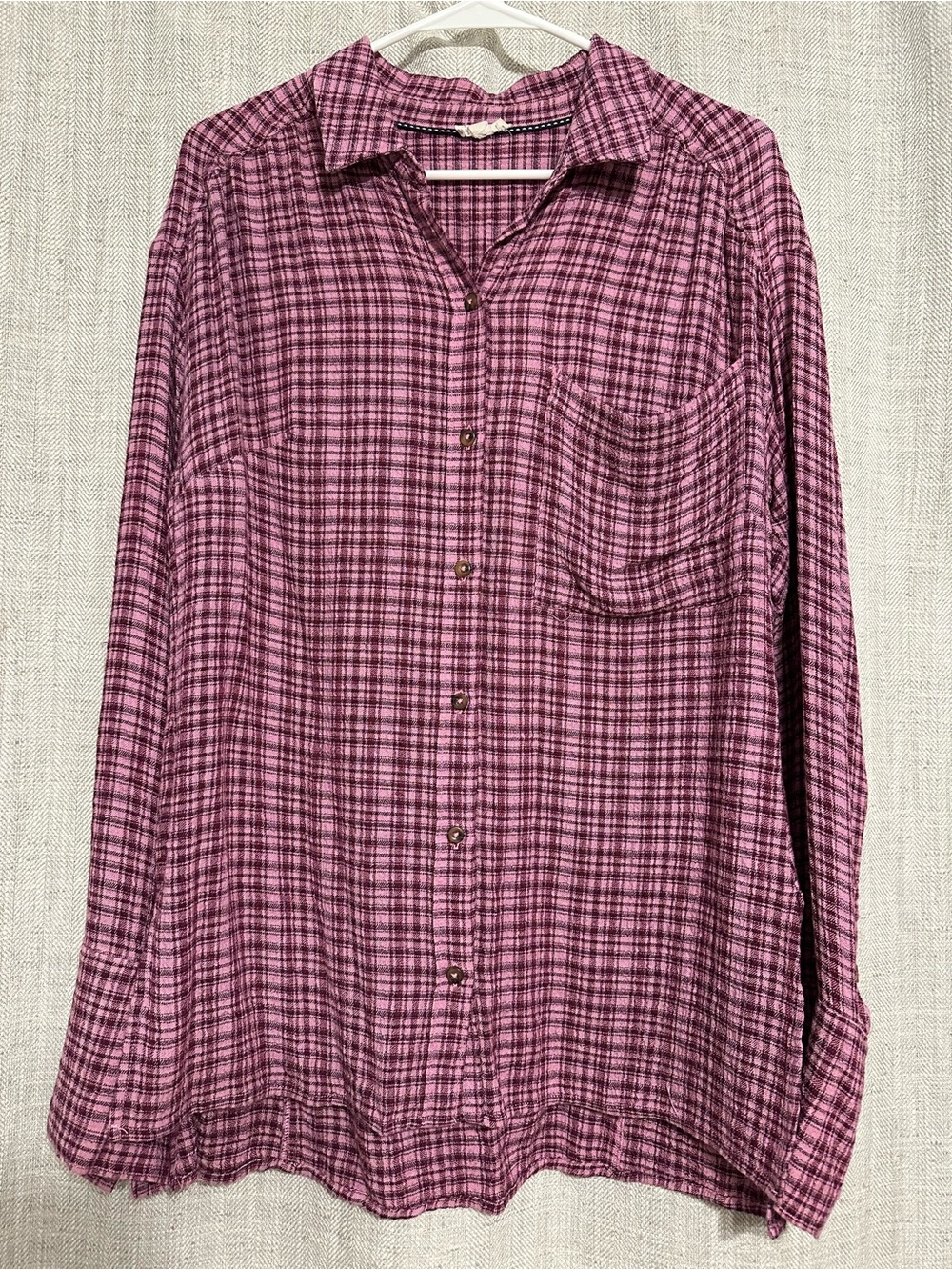 Pilcro Casual Plaid Button-Up Shirt